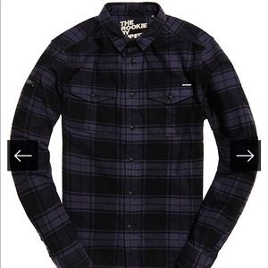 Superdry The Rookie plaid men’s shirt Forest Black